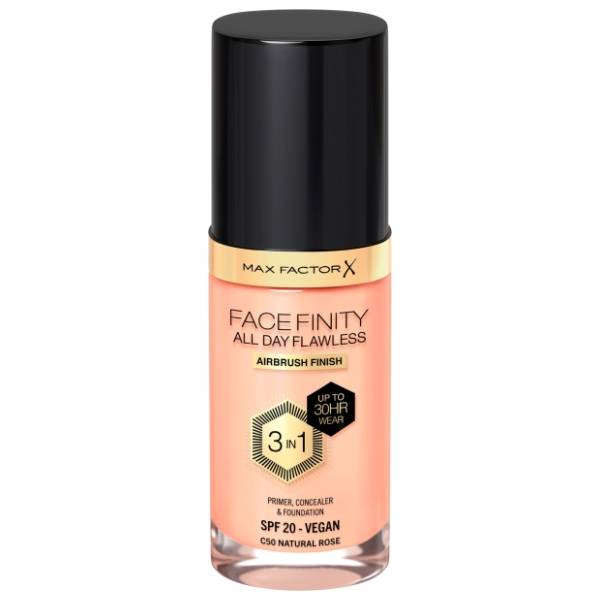 MAX FACTOR Facefinity 3u1 vegan tečni puder SPF20 C50 natural rose