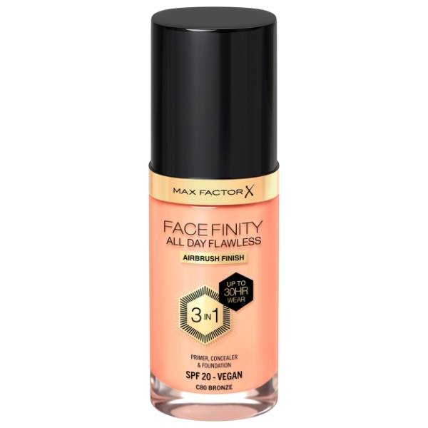 MAX FACTOR Facefinity 3u1 vegan tečni puder SPF20 C80 bronze