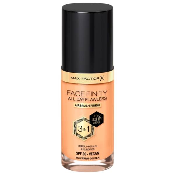 MAX FACTOR Facefinity 3u1 vegan tečni puder SPF20 W76 warm golden