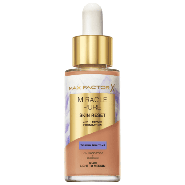 MAX FACTOR Miracle pure 2u1 tonirani serum 60-80 medium 30ml