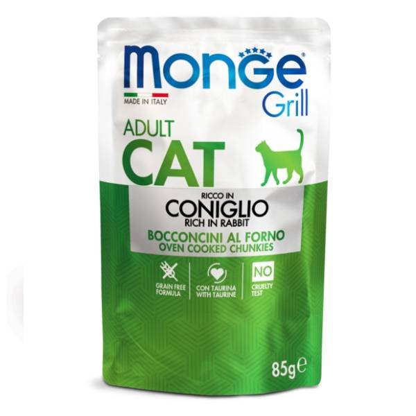 MONGE Grill adult sos za mačke zečetina 85g