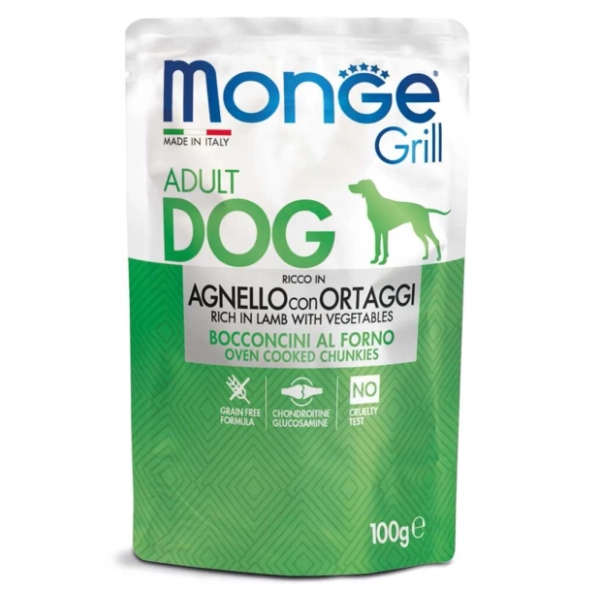 MONGE Grill adult sos za pse jagnjetina i povrće 100g