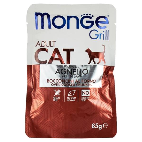MONGE Grill sos za mačke jagnjetina 85g