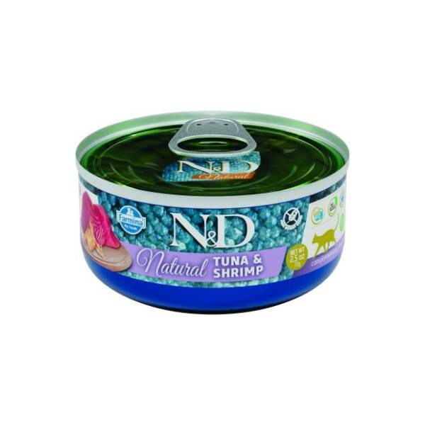 N&D Natural hrana za mačke tuna i škampi 70g