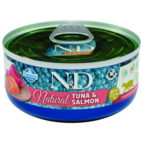 N&D Natural hrana za mačke tuna i losos 70g