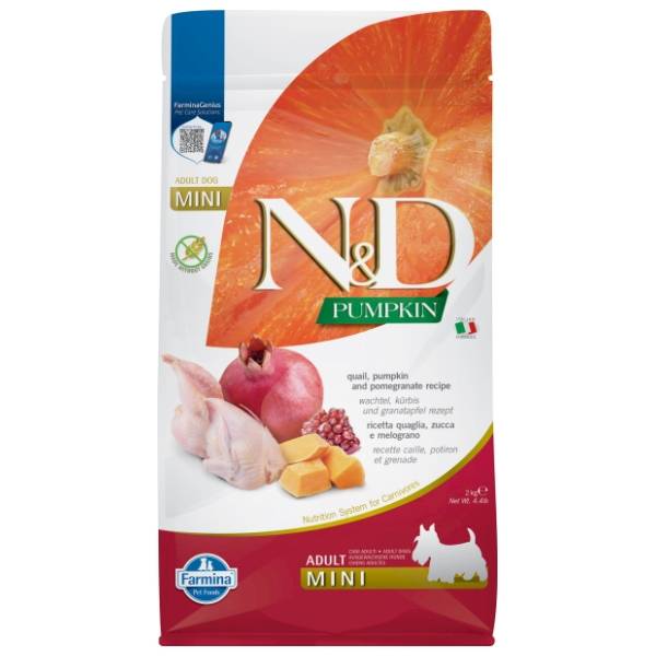 N&D Pumpkin mini hrana za pse quail & pomegranate 2kg