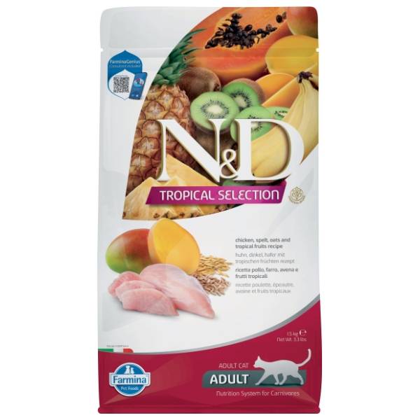 N&D Tropical hrana za mačke piletina 1,5kg