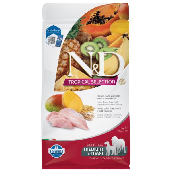 N&D Tropical medium & maxi hrana za pse piletina 10kg
