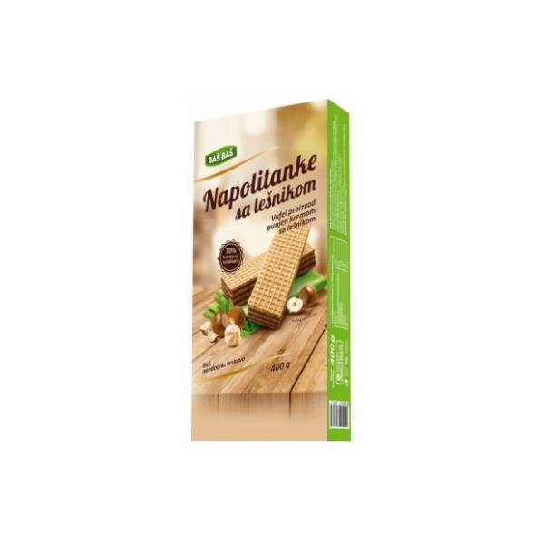 Napolitanke BAŠ BAŠ lešnik 400g