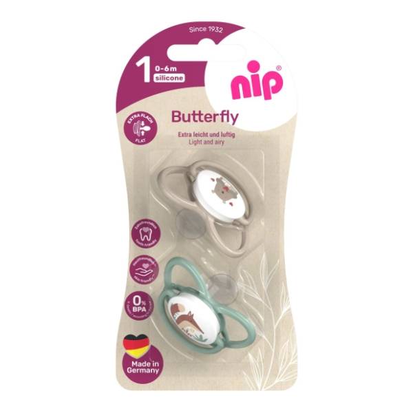 NIP laža Butterfly (0-6m) mix 2kom