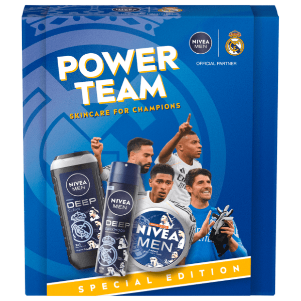 NIVEA Men set Real Madrid box (gel za tuširanje i dezodorans)