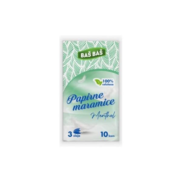 Papirne maramice BAŠ BAŠ mentol 10kom