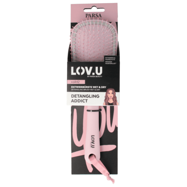 PARSA BEAUTY Lov.u četka za kosu mala ovalna roze 1kom
