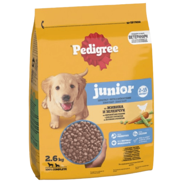 PEDIGREE Junior živina i povrće 2,6kg