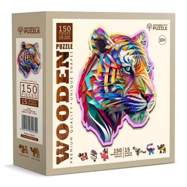 Puzzle Colorful tiger WOODEN