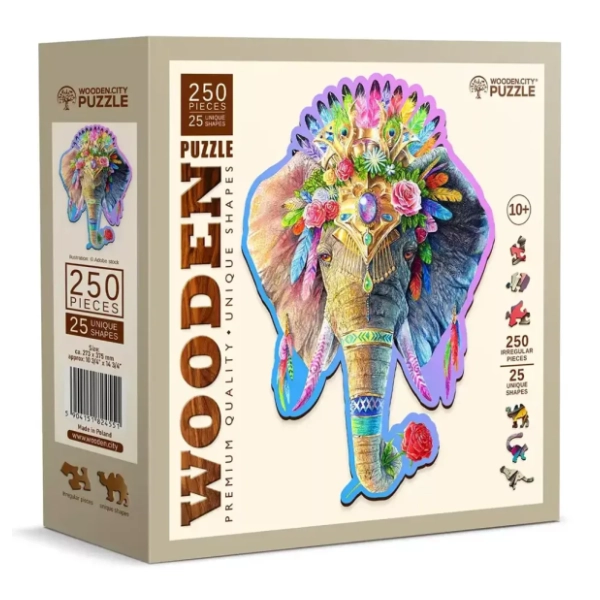 Puzzle Elegant elephant WOODEN