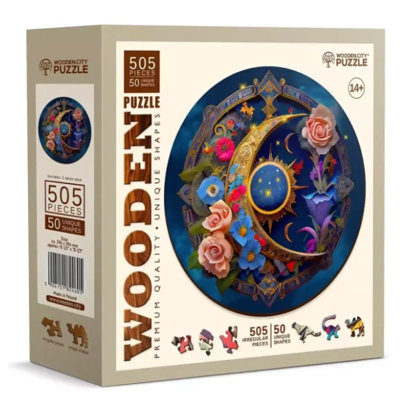 Puzzle Flower moon WOOODEN