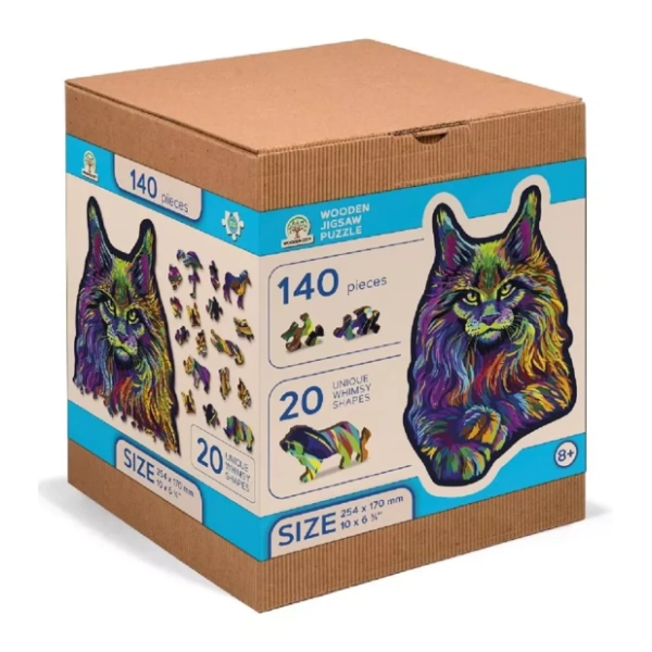 Puzzle Rainbow wild cat WOODEN