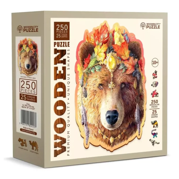 Puzzle Stylish bear WOODEN