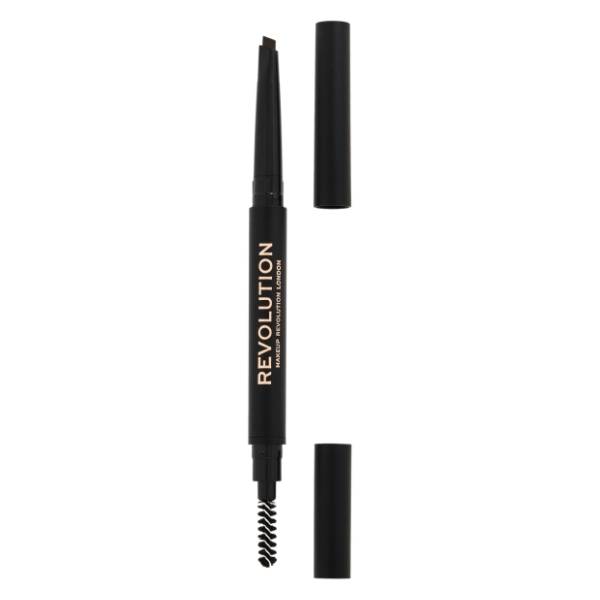 REVOLUTION Duo brow olovka za obrve dark brown