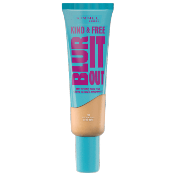 RIMMEL Kind & free blur it up tečni puder 210 golden beige