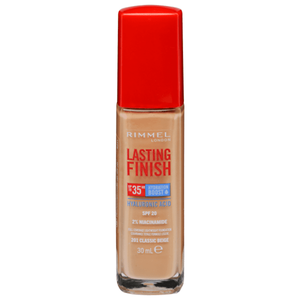 RIMMEL Lasting finish 35h tečni puder SPF20 201 classic beige