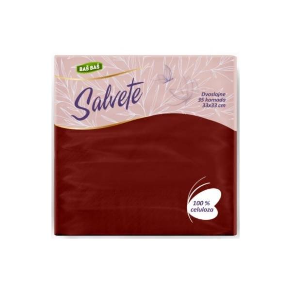 Salvete BAŠ BAŠ bordo 2sloja 35kom