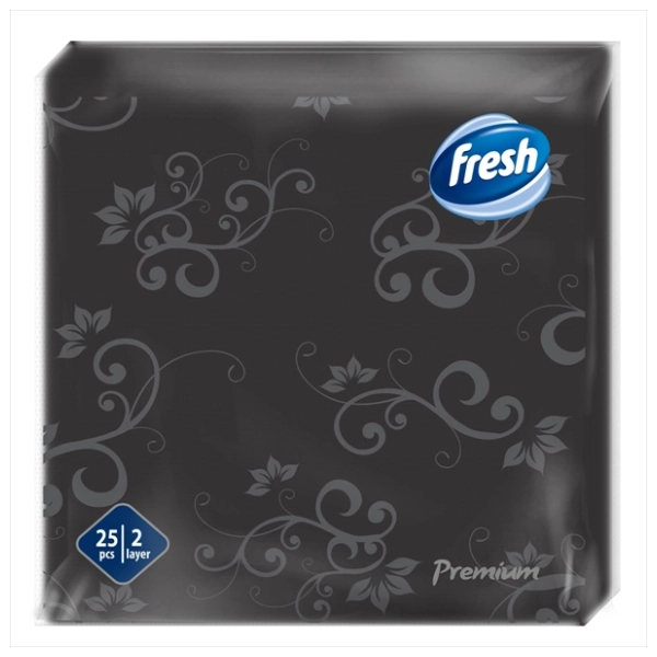 Salvete FRESH Premium dekor crne 2sloja 25kom