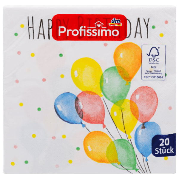 Salvete PROFISSIMO Happy birthday 2sloja 20kom