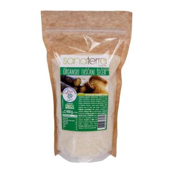 SANATERRA organski trščani šećer 450g