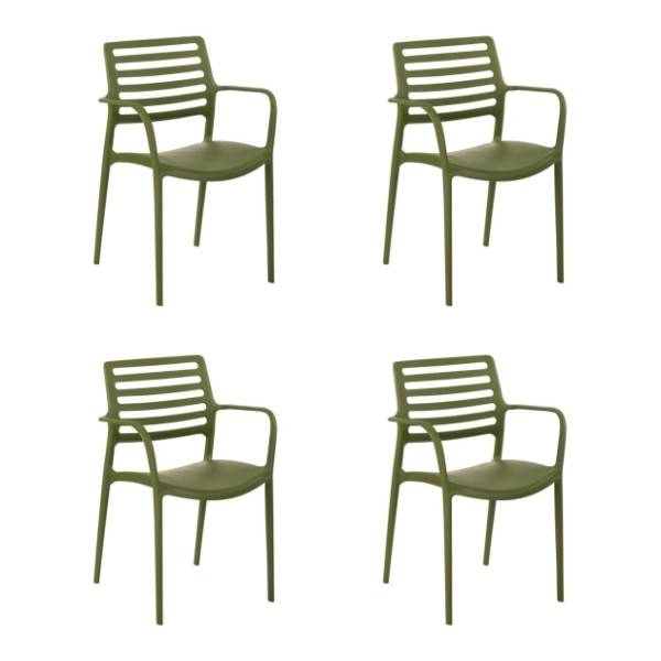 Set baštenskih stolica HANAH HOME Louise XL 4kom zeleni
