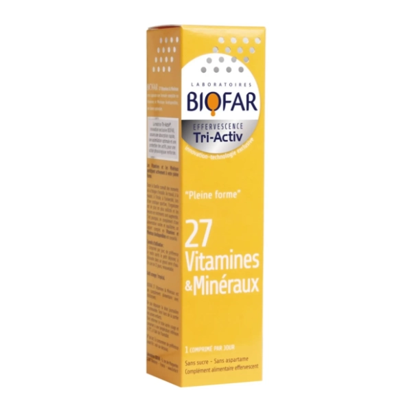 Šumeće tablete BIOFAR Tri aktiv 27 vitamina + minerala 15kom