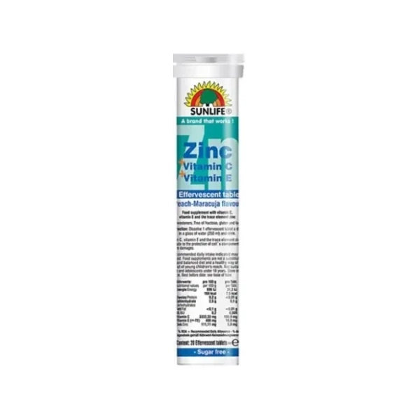 Šumeće tablete SUNLIFE cink vitamin C i E 20kom