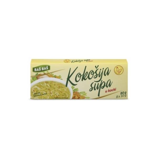 Supa BAŠ BAŠ kokošija u kocki 8x10g
