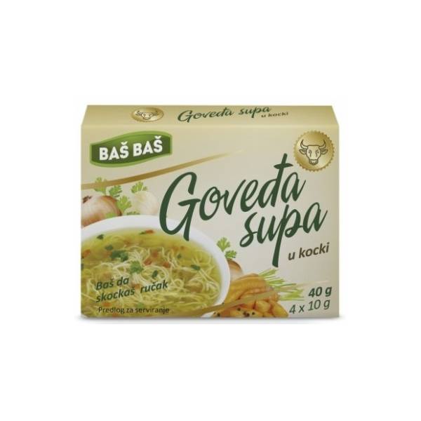 Supa BAŠ BAŠ u kocki goveđa 4x10g