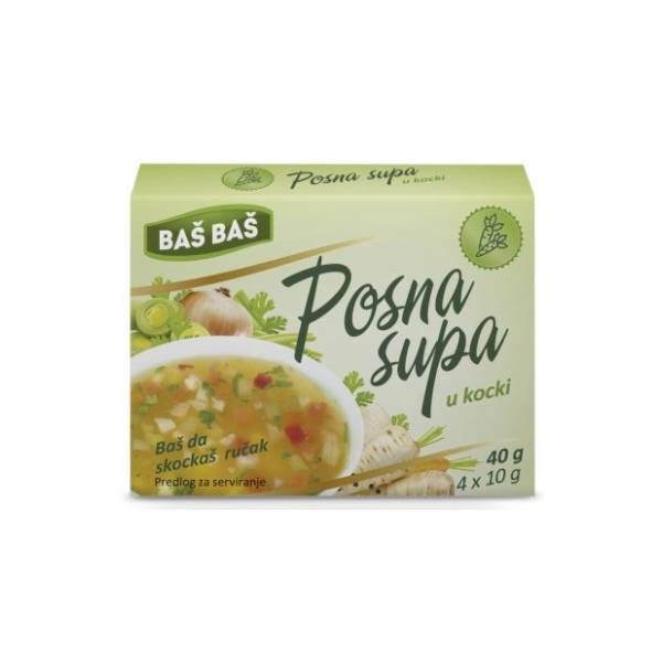 Supa BAŠ BAŠ u kocki posna 4x10g
