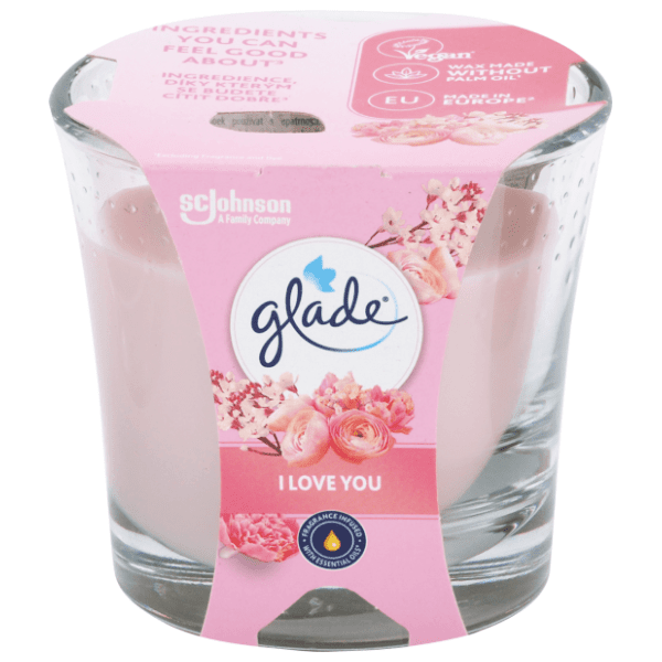 Sveća GLADE i love you 129g