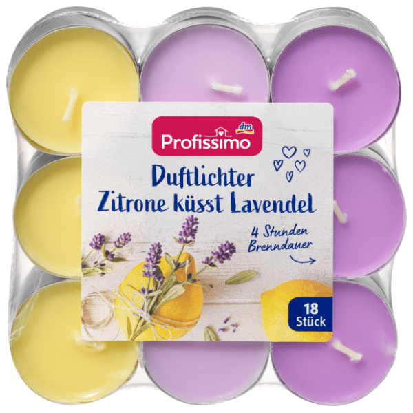 Sveća PROFISSIMO limun i lavanda 18kom