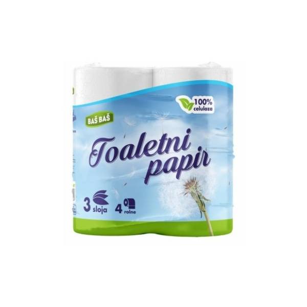 Toaletni papir BAŠ BAŠ 3sloja 4kom