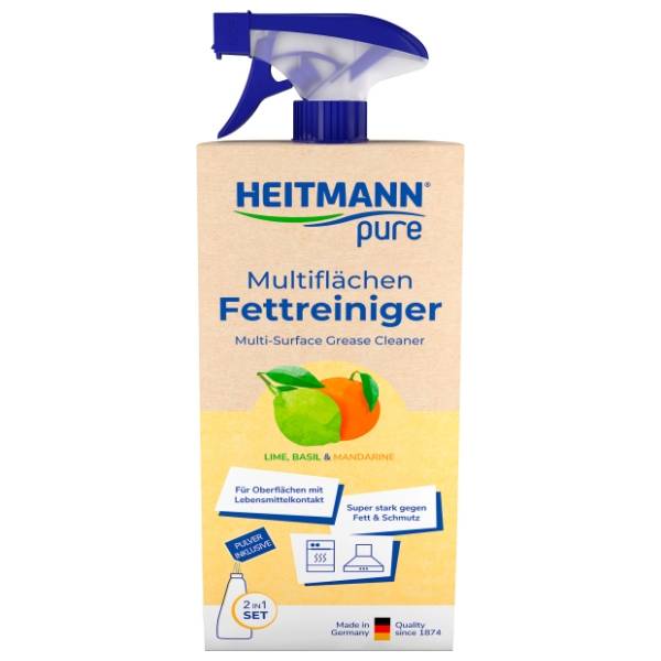 HEITMANN Pure 2in1 univerzalni odmašćivač limeta bosiljak i mandarina 25g