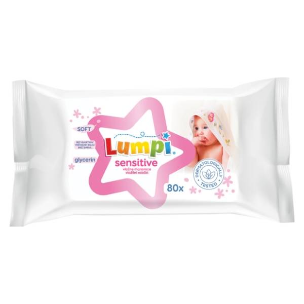 Vlažne maramice LUMPI sentive 80kom