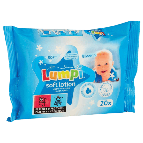 Vlažne maramice LUMPI soft lotion 20kom