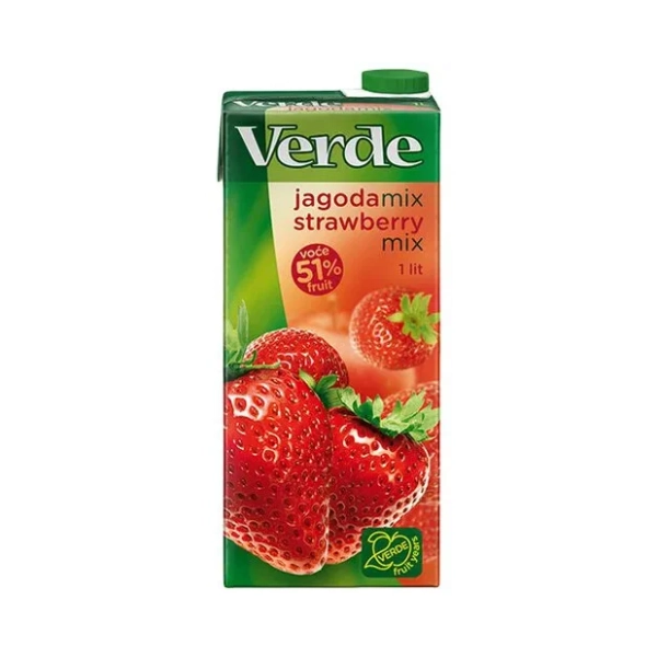 Voćni sok VERDE jagoda 1l