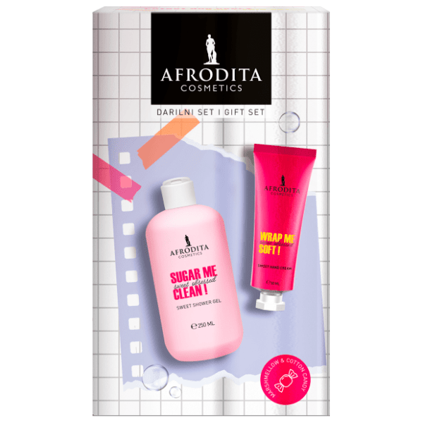 AFRODITA set Sweet on you (gel za tuširanje i krema za ruke)