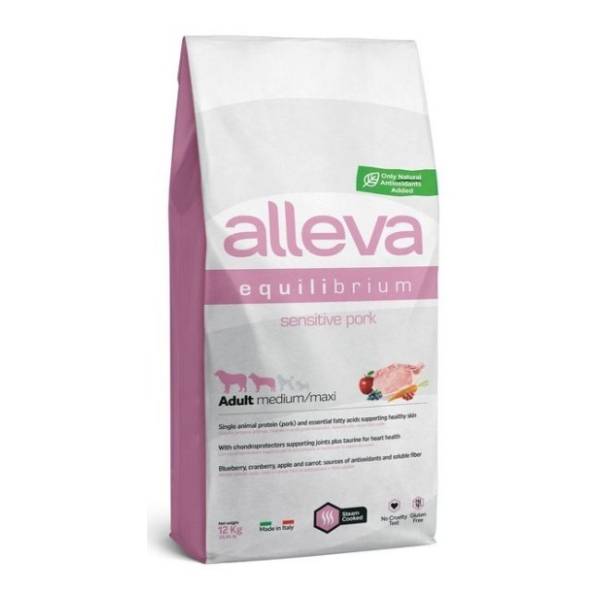 ALLEVA Equilibrium sensitive medium maxi hrana za pse svinjetina 12kg