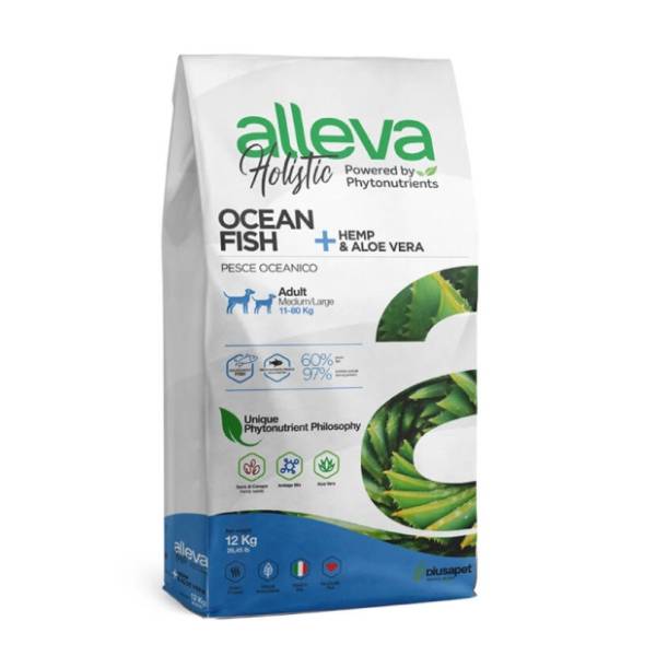 ALLEVA Holistic adult medium&maxi hrana za pse okeanska riba 12kg