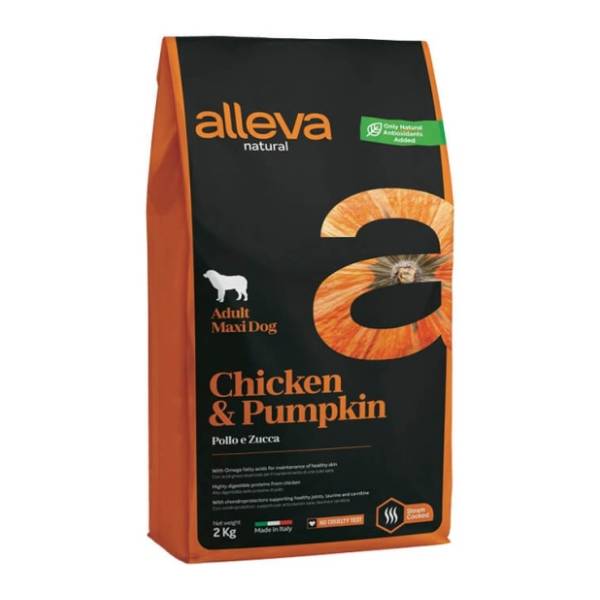 ALLEVA Natural adult maxi hrana za pse piletina i bundeva 2kg
