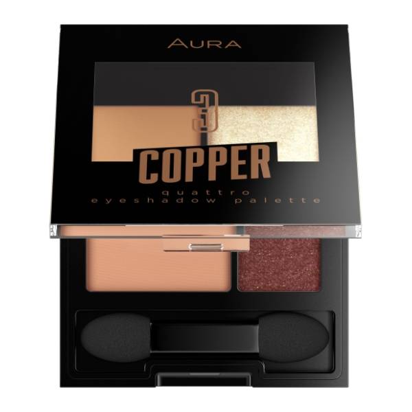 AURA Quattro paleta senki za oči 3 copper