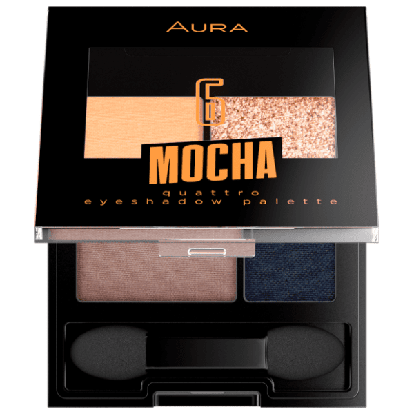 AURA Quattro paleta senki za oči 6 mocha