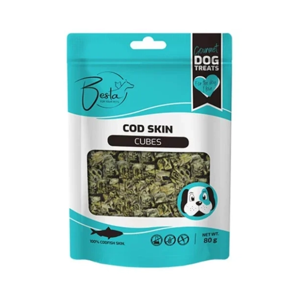 BESTA Cubes poslastica za pse koža bakalara 60g
